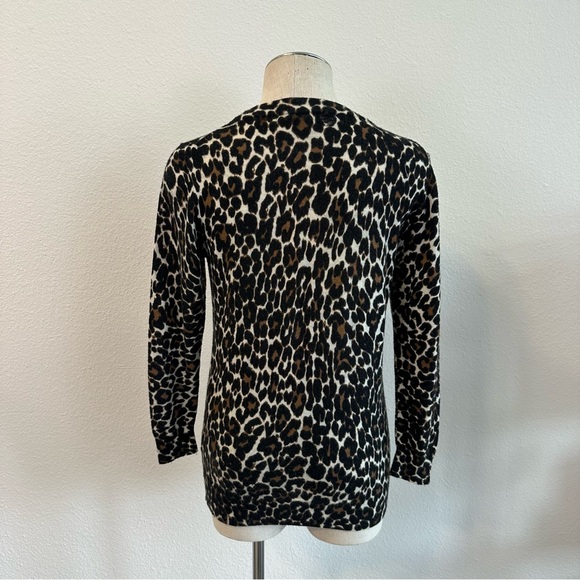 J Crew Merino Wool Tippi Sweater in leopard print 482 - Picture 3 of 5